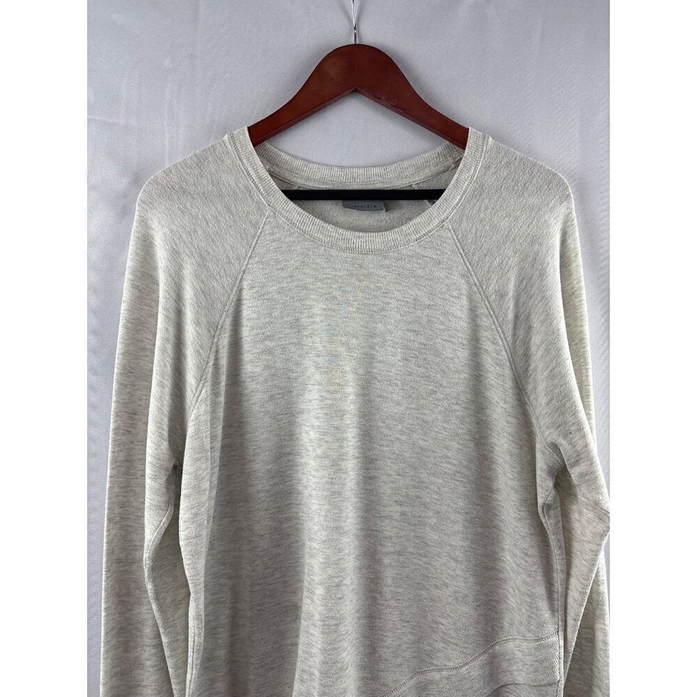 Athleta Womens Light Gray Long Sleeve Sweatshirt Medium